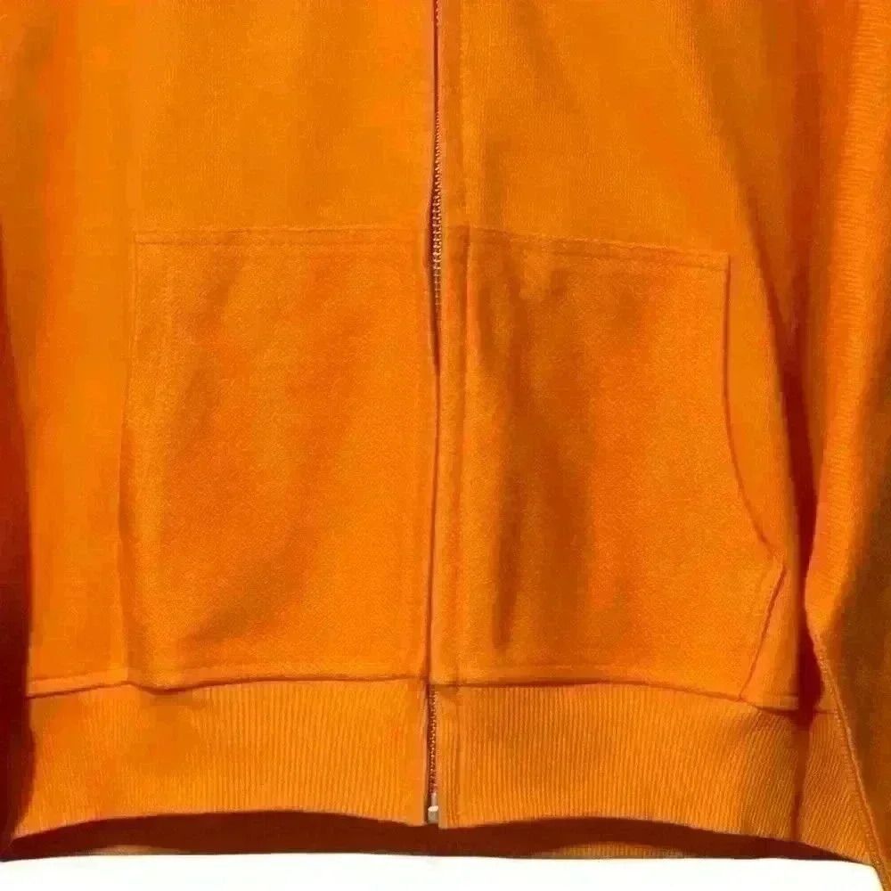 RETERNITY Full Zip Raglan Hoodie Men’s S Orange 3D Logo Streetwear Y2K NWT - Picture 9 of 13